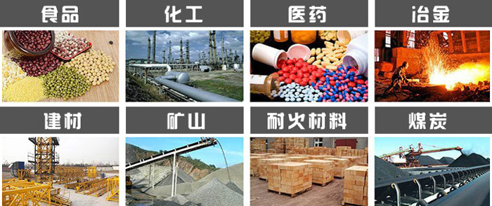 直徑1000型振動(dòng)篩使用的行業(yè):食品，化工，醫(yī)藥，冶金，建材，礦山，耐火材料，煤炭等行業(yè)。