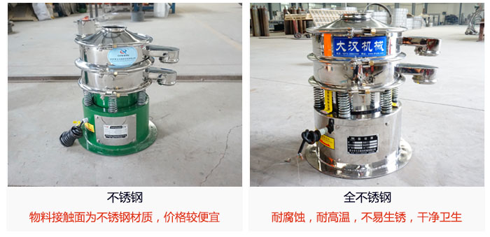 小型圓形篩做工采用：內(nèi)外拋光的制作方法，能夠保證產(chǎn)品的干凈。